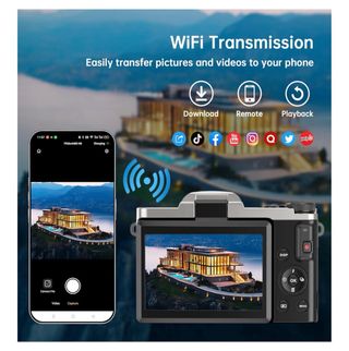 Cámara Digital 4K WiFi 64MP Autofoco Zoom 16X