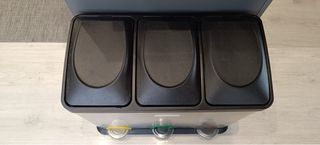 Papelera de reciclaje 3 cubos