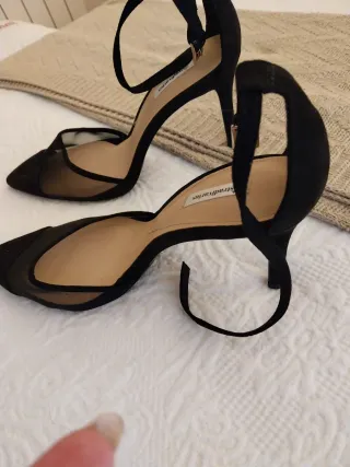 Stradivarius Zapatos Fiesta Malla Negros