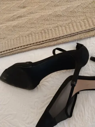 Stradivarius Zapatos Fiesta Malla Negros
