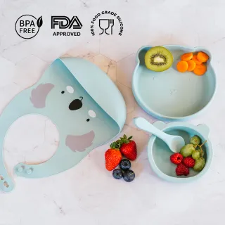 Set Vajilla Silicona Bebé. Varios modelos, colores