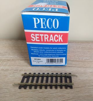 PECO H0 12 Vías rectas de 79 mm referencia ST-202.