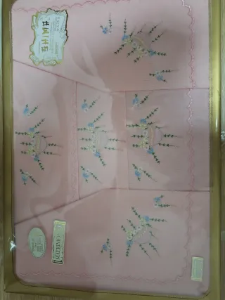 Juego sábanas bordado a mano