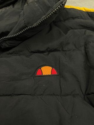 Bomber Ellesse nero vintage con bande gialle