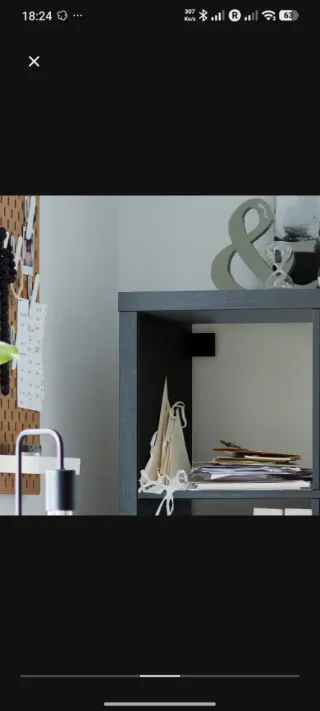 Estantería KALLAX IKEA Negra/Marrón