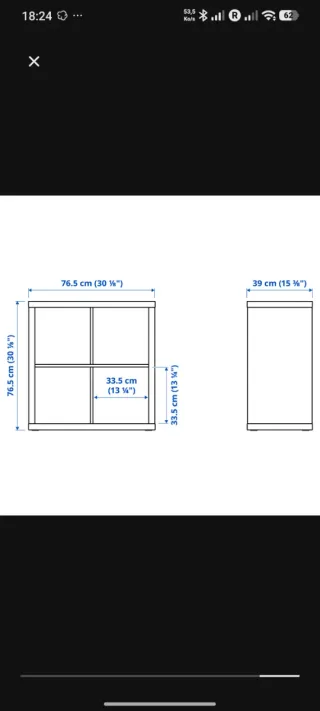 Estantería KALLAX IKEA Negra/Marrón