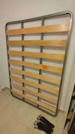 Somier 135x190cm Metal/Madera + 6 Patas