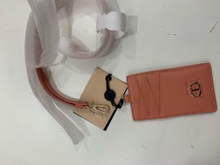 Porta carte donna Twinset rosa con dettagli oro