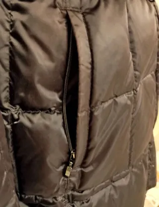 Piumino in vera piuma d'oca marrone