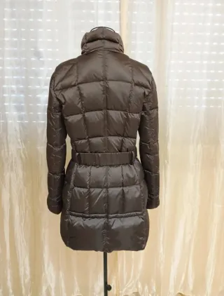 Piumino in vera piuma d'oca marrone