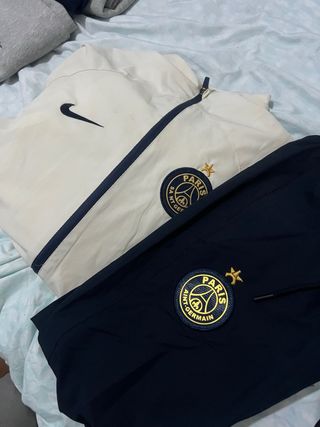 Conjunto Chándal PSG Nike Beige y Azul