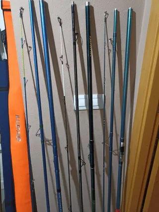 Equipo cañas Surfcasting