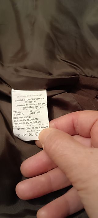 Chaquetón Antelina Marrón