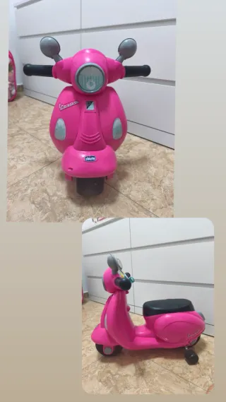 Moto Vespa Niña Rosa