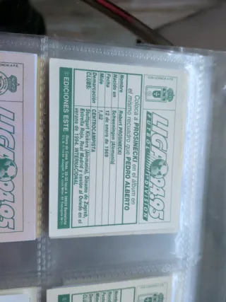 Liga 94-95 Fútbol 1ª División Cromos