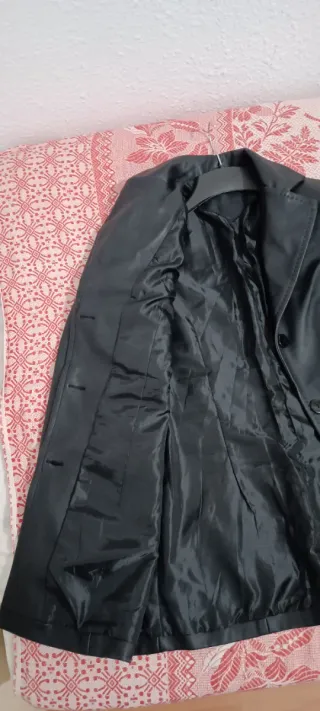 Cazadora de cuero negra talla M