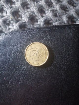Moneda 20 céntimos España 1999 Cervantes