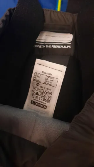 Pantalón da sci infantile Decathlon nero