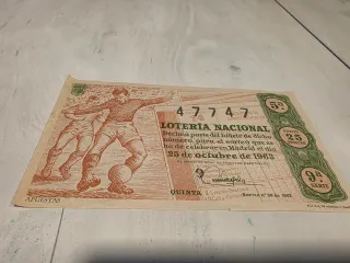 Lotería Nacional: Décimos Años 50-60-61-63