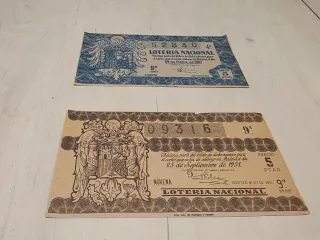 Lotería Nacional: Décimos Años 50-60-61-63