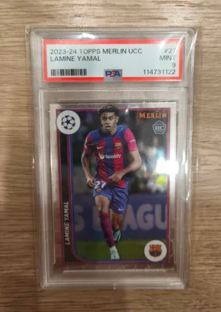 Carta Lamine Yamal Rookie PSA 9 Merlin UCC