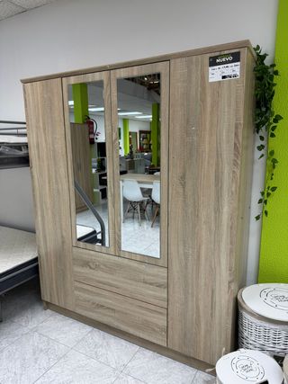 Armario Doble Espejo y Cajones Exteriores NUEVO