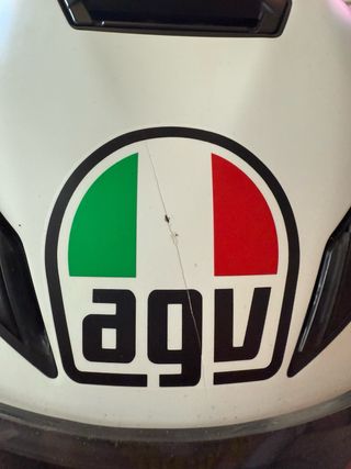 Casco Moto AGV Negro/Blanco/Rojo