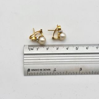 Pendientes de oro 18kt con perlas y diamantes
