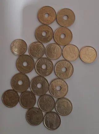 LOTE DE 21 MONEDAS DE JUAN CARLOS I 1990-2001