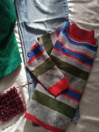 Maglioncino vintage a righe