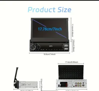 Radio de coche MP5 con pantalla extraíble