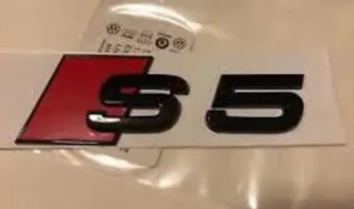 EMBLEMA S5 NEGRO TRASERO AUDI SLINE LOGO A5