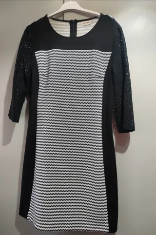 Vestido Teria Yabar Negro y Blanco