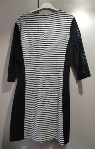 Vestido Teria Yabar Negro y Blanco