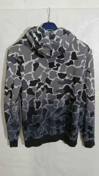 Felpa con cappuccio Adidas camouflage grigia