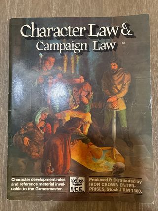 Rolemaster character Law primera edición