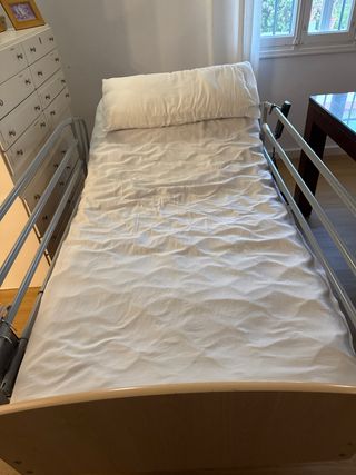 Cama Ortopédica Elevable + Colchón Antiescaras