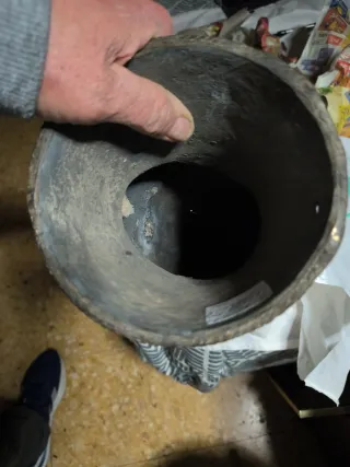 Cabeza Bronce Benín África,44 cm de alto