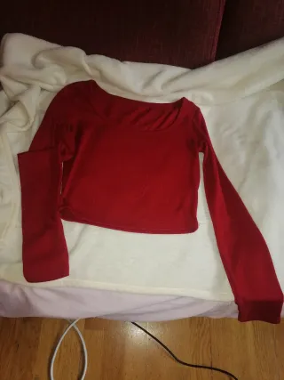 Jersey rojo manga larga