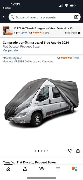 Lona Cubierta Autocaravana Camper