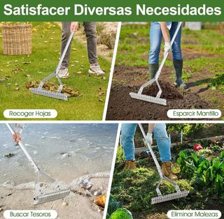 Rastrillo Jardín Aluminio GOPLUS