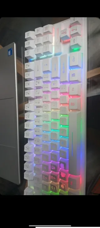 Teclado y Ratón Gaming RGB Blanco
