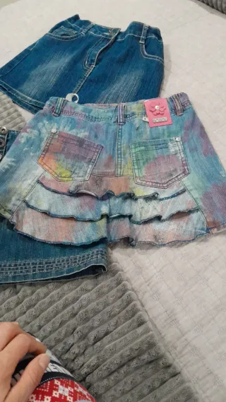 Lote 3 faldas vaqueras niña boboli..