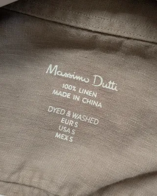 Camisa Lino Massimo Dutti (S)
