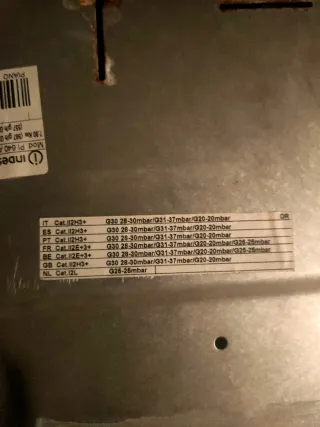 Piano cottura a gas 4 fuochi Indesit