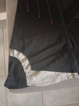 Vestito cotone nero e grigio tg 44