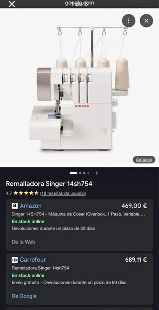 Remalladora Singer 14SH754