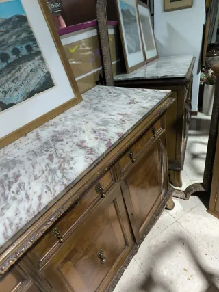 Mueble de salón raíz y nogal