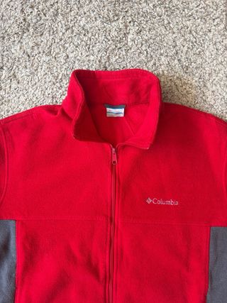 Chaqueta Columbia Fleece Roja y Gris