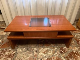 Mesa de centro madera y cristal